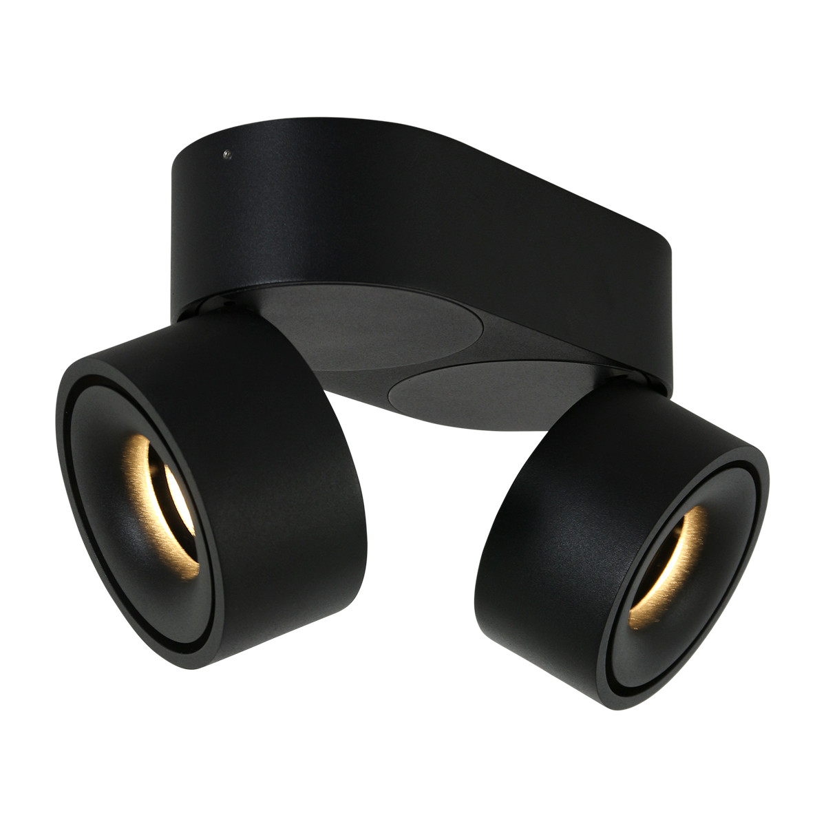 Spot moderne en métal et plastique noir Mexlite Fez Black – Image 2