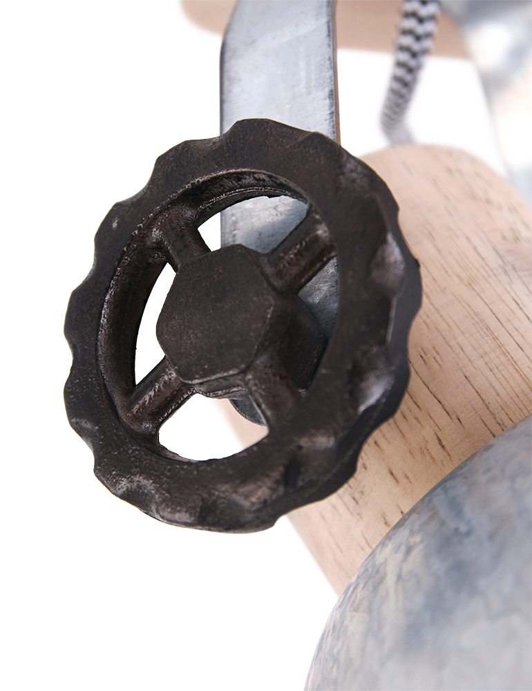 Spot en bois à trois lumières Mexlite Gearwood nickel – Image 4