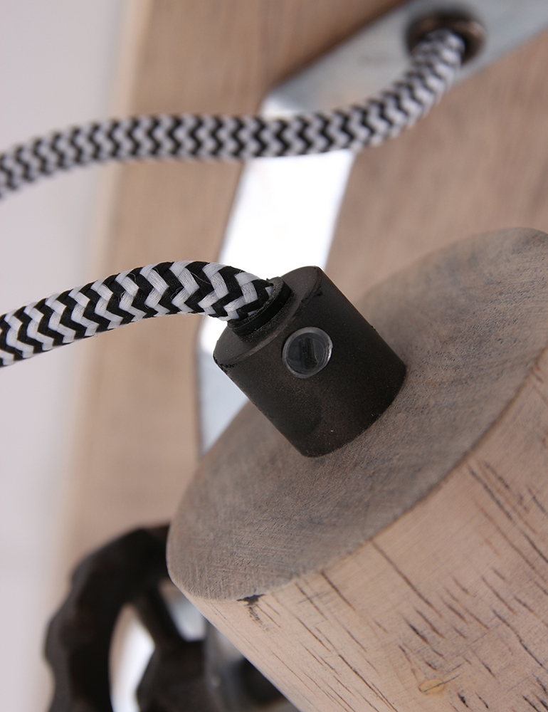 Spot en bois à trois lumières Mexlite Gearwood nickel – Image 9