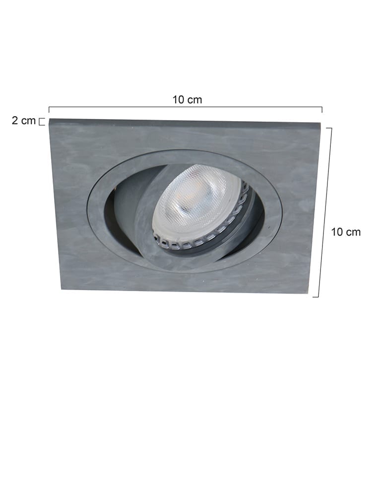 Spot encastrable gris Mexlite Square – Image 3