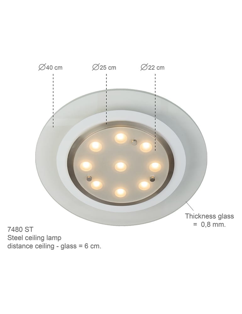 Spot encastrable LED avec verre Steinhauer Tocoma – Image 2