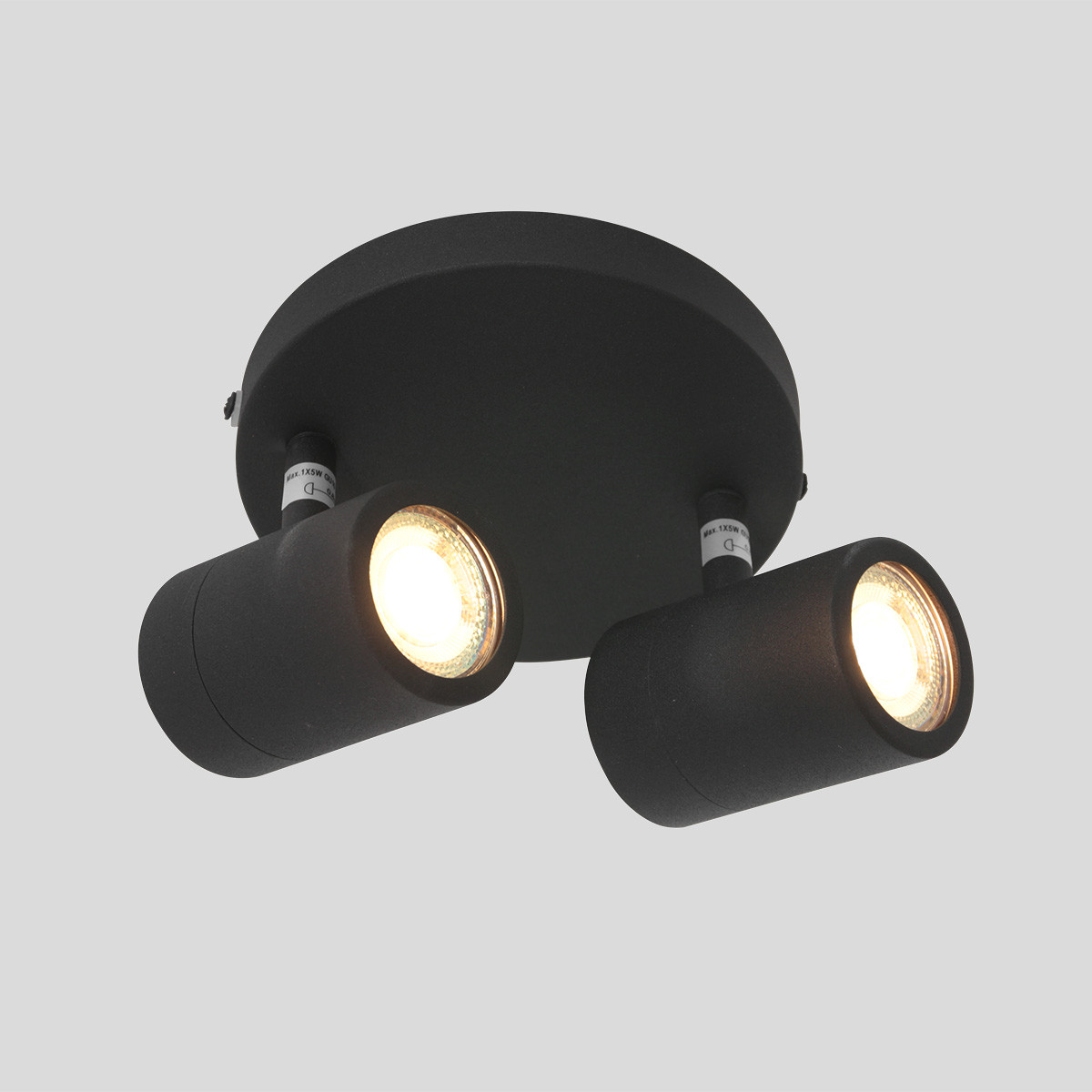 Spot moderne en métal noir Mexlite Upround LED – Image 13