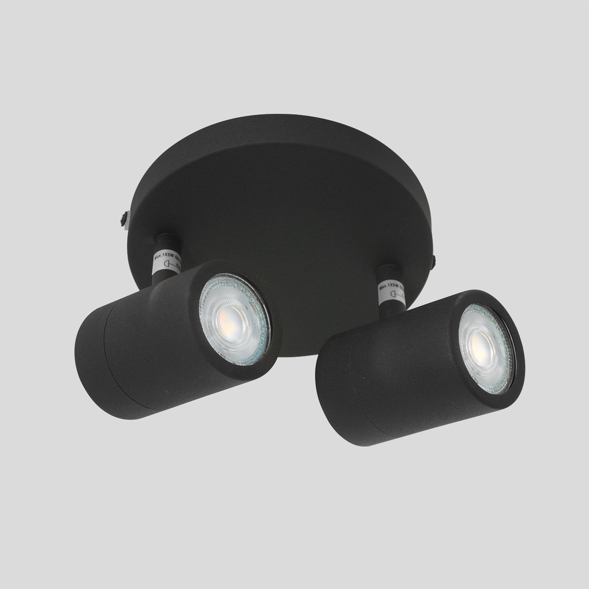 Spot moderne en métal noir Mexlite Upround LED – Image 14