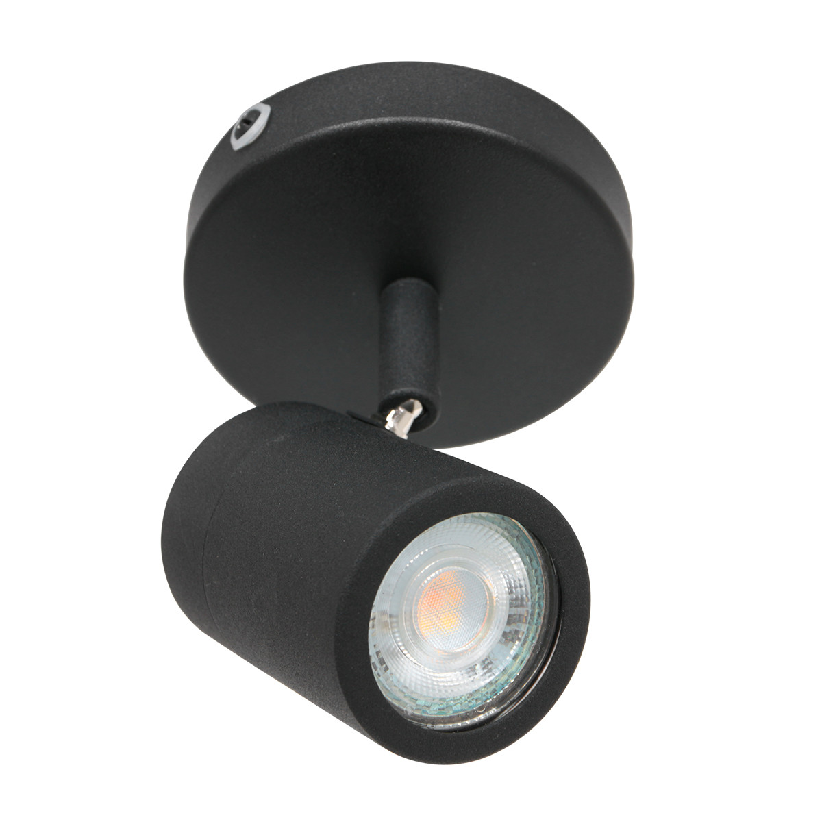 Spot moderne en métal noir Mexlite Upround LED – Image 2