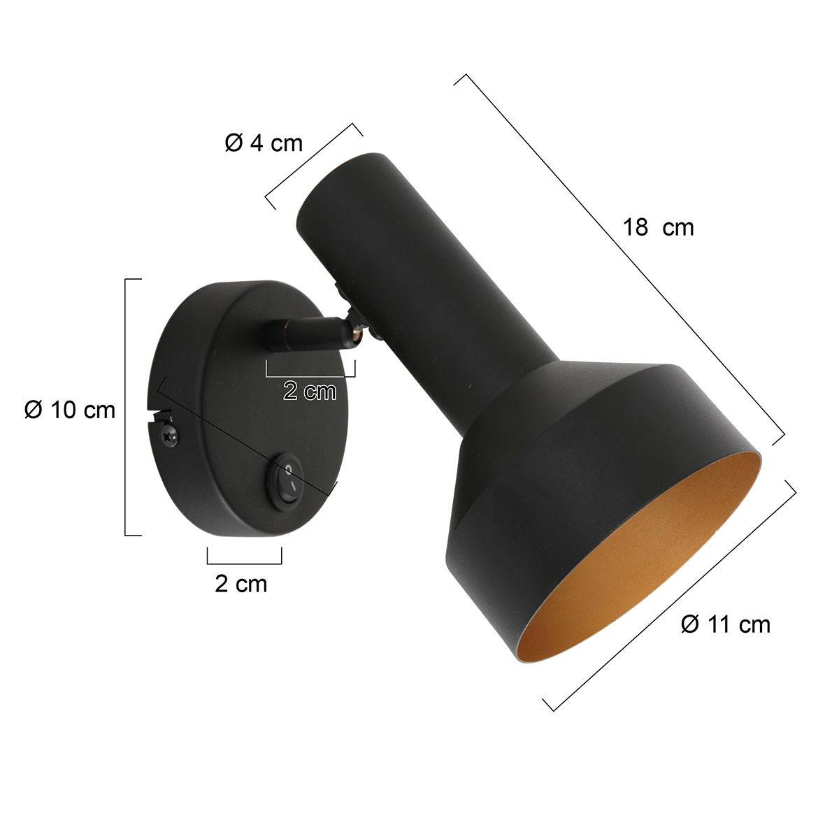 Spot mural noir intérieur doré Anne Lighting Bundle – Image 7