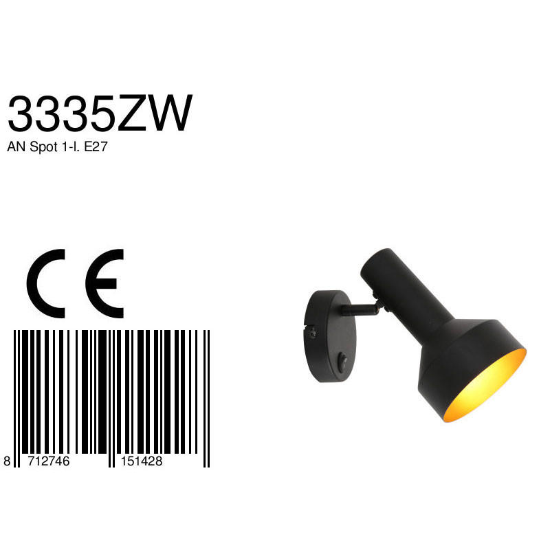 Spot mural noir intérieur doré Anne Lighting Bundle – Image 8