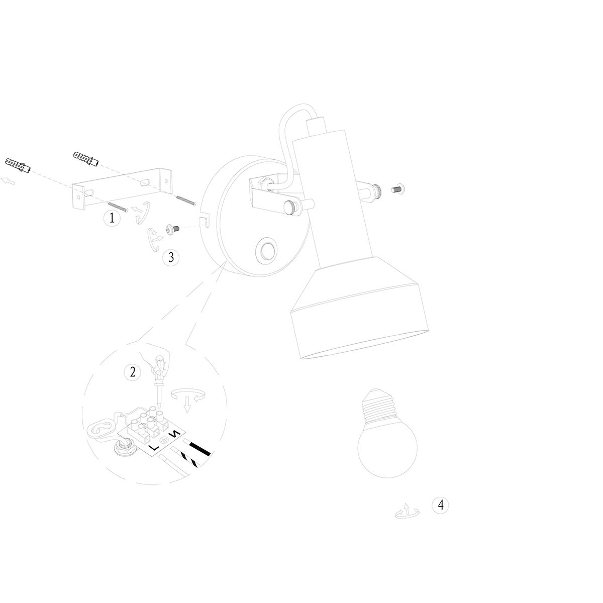 Spot mural noir intérieur doré Anne Lighting Bundle – Image 9