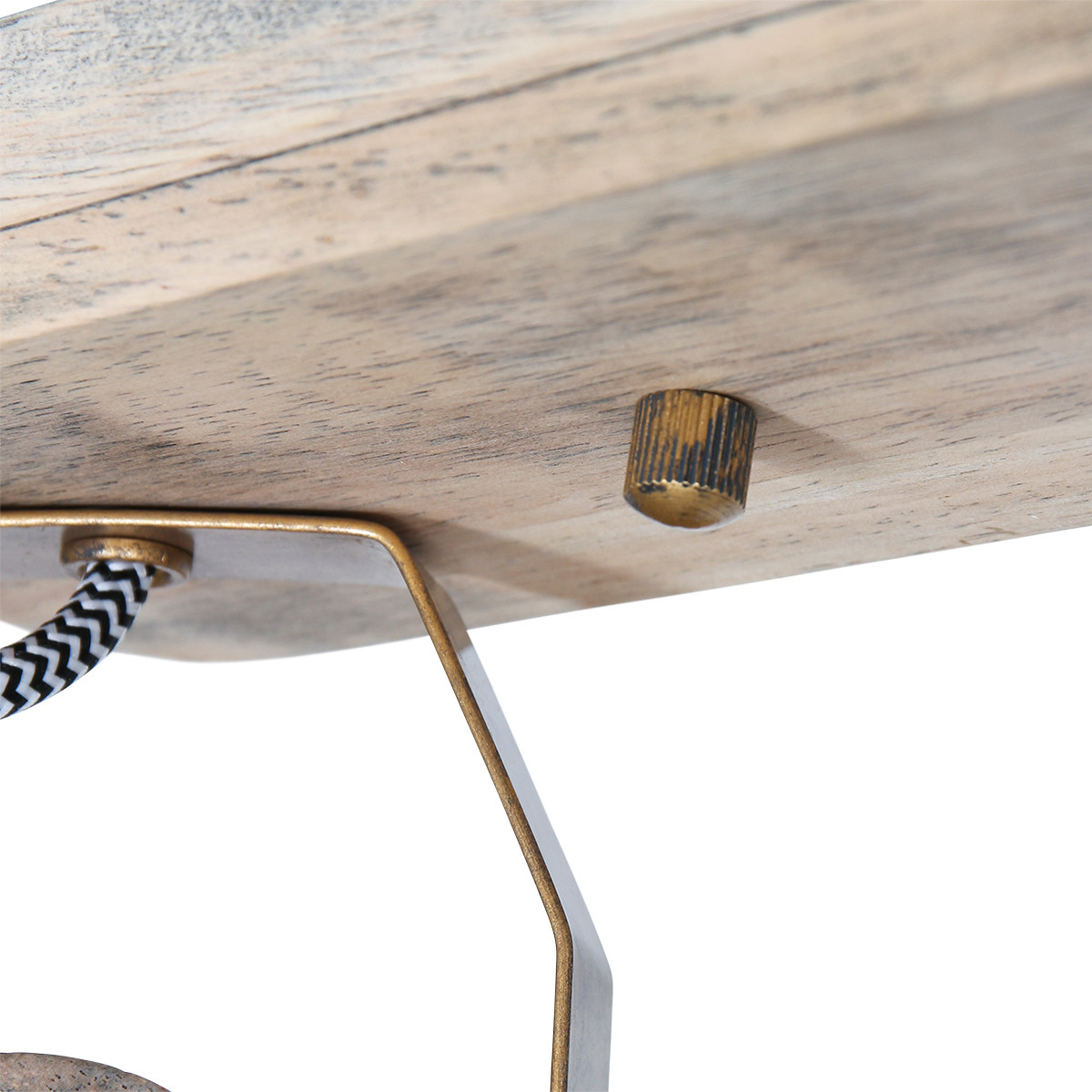 Spot robuste plafond deux lumières bronze Mexlite Gearwood – Image 5