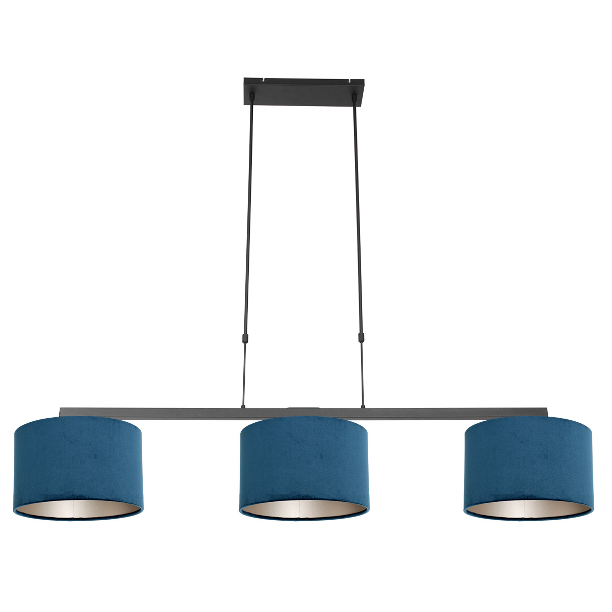 suspension-3-lampes-stylee-steinhauer-stang-bleu-et-noir-3464zw