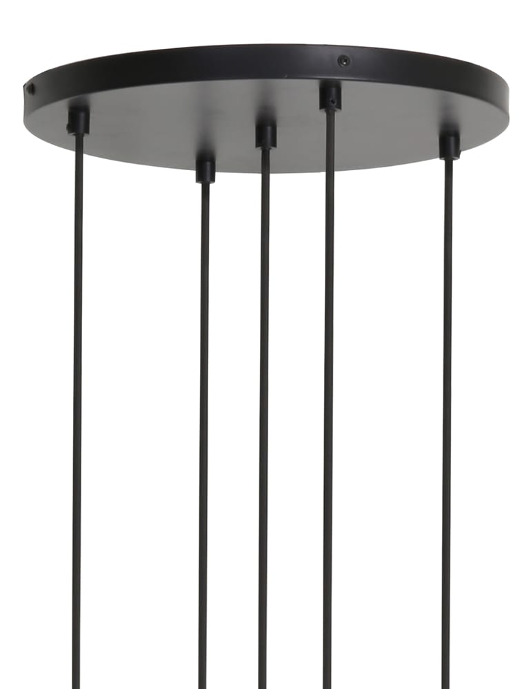 Suspension à cinq lumières Light & Living Madelin noire – Image 3