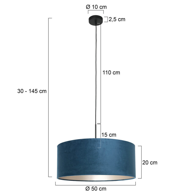 suspension-abat-jour-bleu-roi-steinhauer-sparkled-8248zw-6