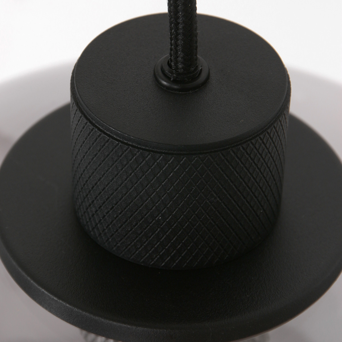 Suspension asymétrique cinq lumières verre fumé Steinhauer Reflexion noir – Image 13