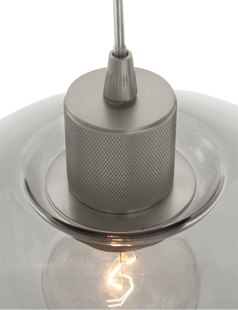 Suspension avec abat-jour globe en verre Steinhauer Lotus – Image 3