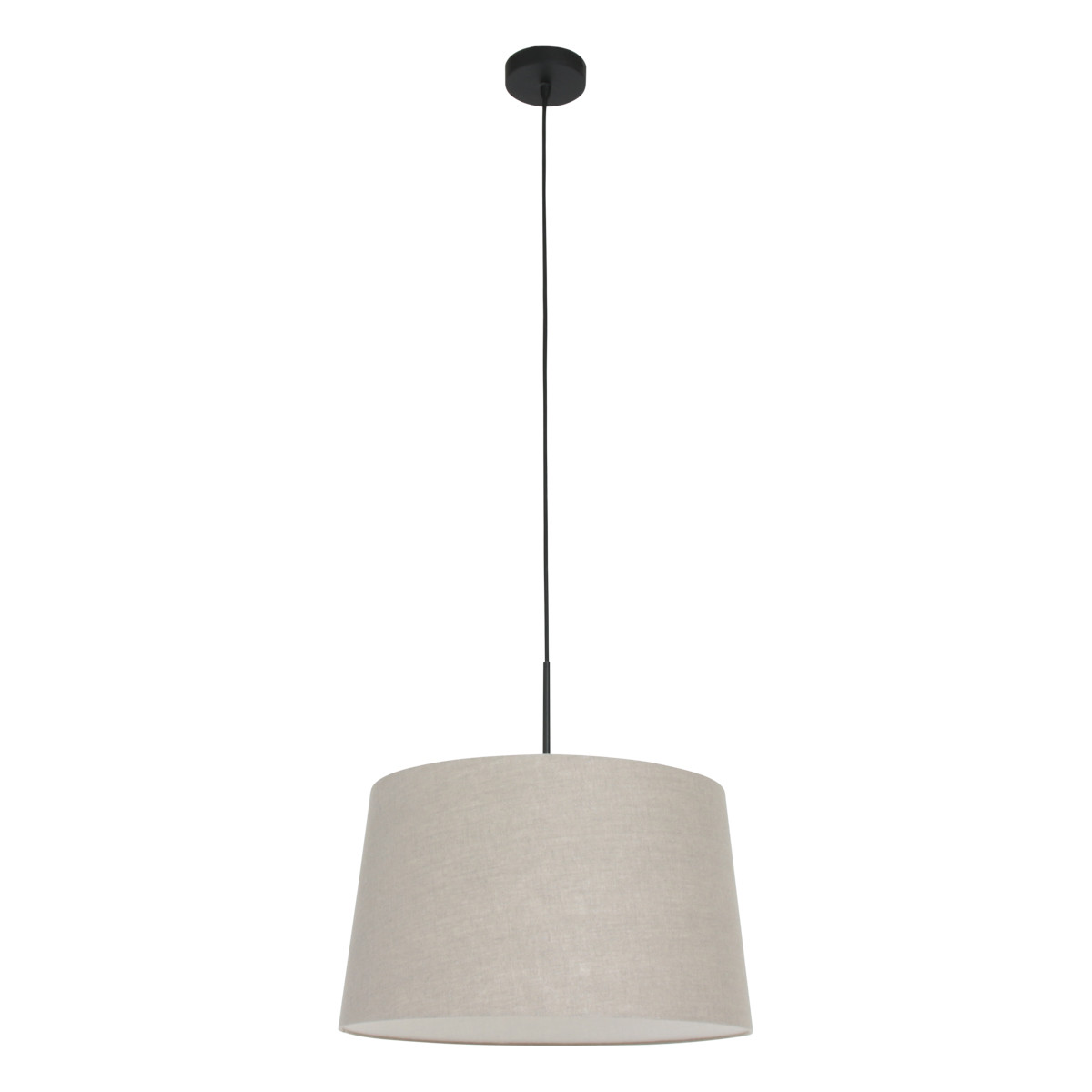 Suspension avec abat-jour taupe en lin Steinhauer Sparkled Light noir – Image 2