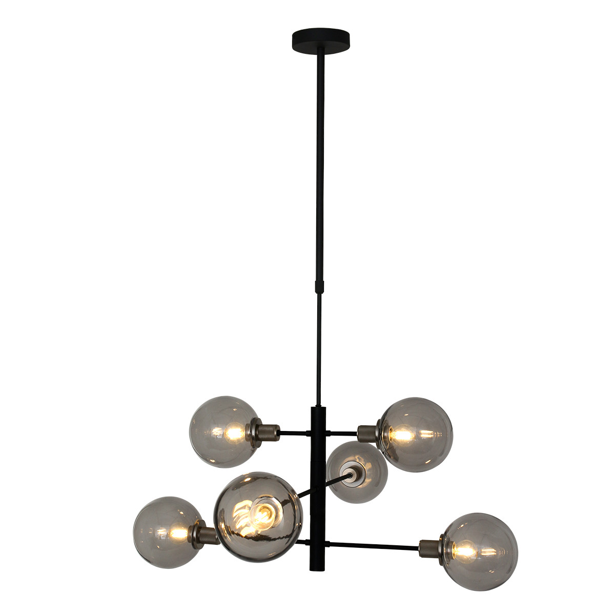 Suspension avec boules en verre fumé Constellation Steinhauer noir – Image 13