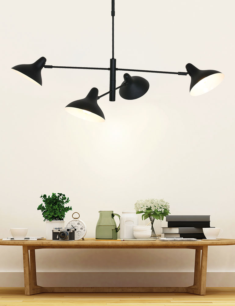 Suspension avec quatre spots disposés en croix Kasket Anne Lighting noir – Image 3
