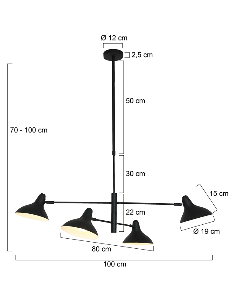 Suspension avec quatre spots disposés en croix Kasket Anne Lighting noir – Image 7