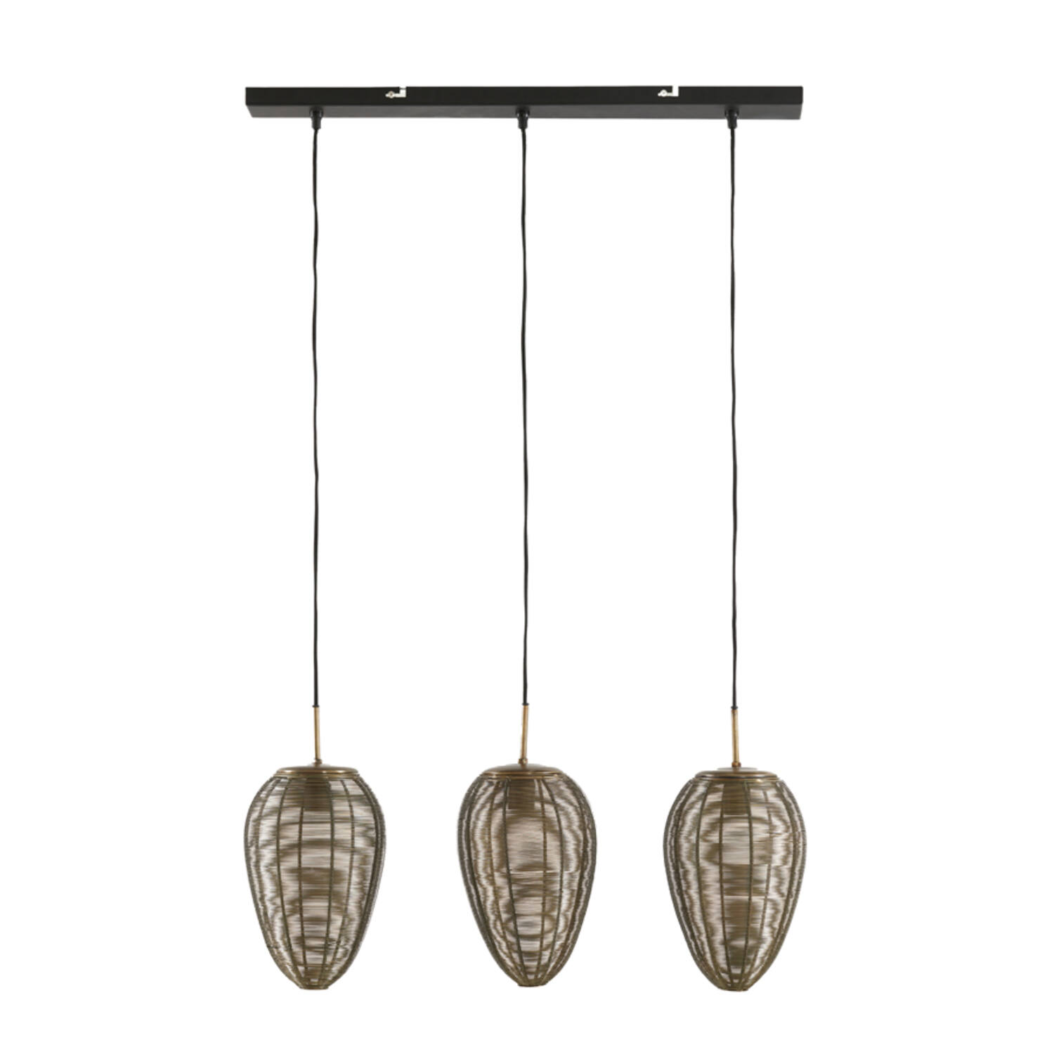 Suspension beige naturelle en forme de globe Light & Living Yaelle – Image 2