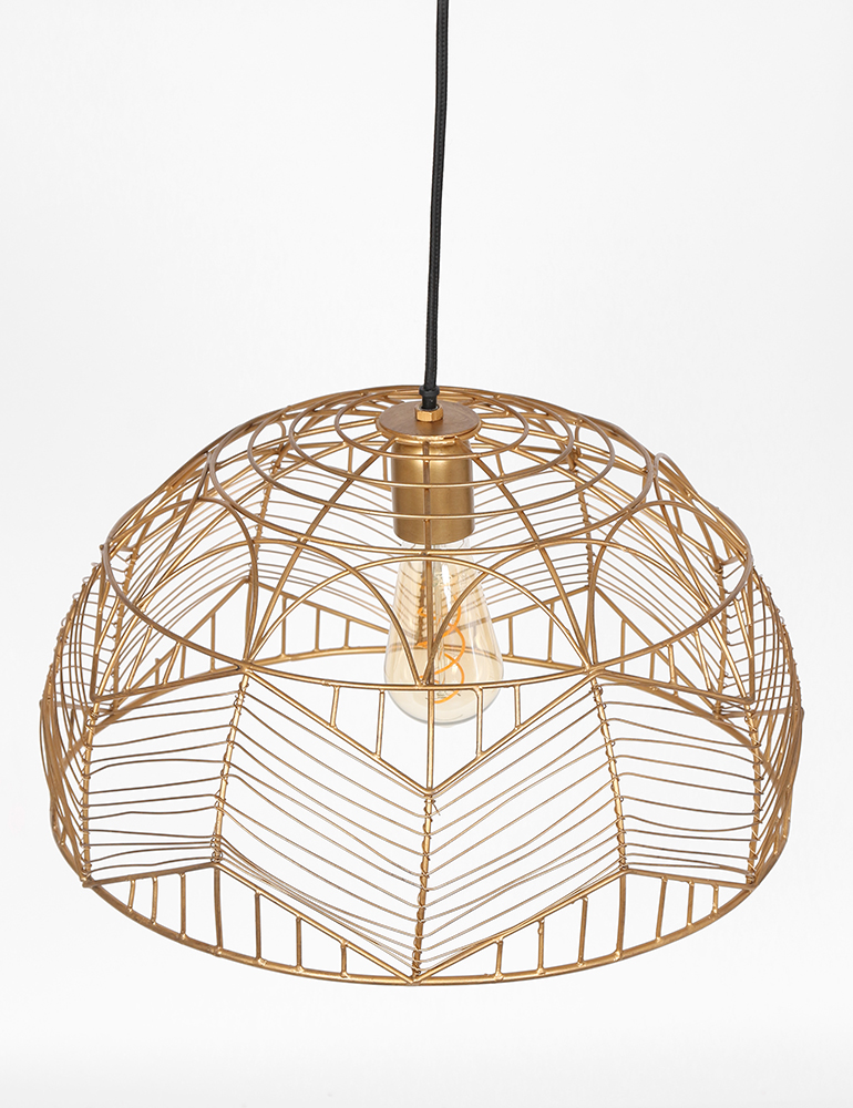 Suspension demi sphère en fil de fer Light & Living couleur or – Image 12