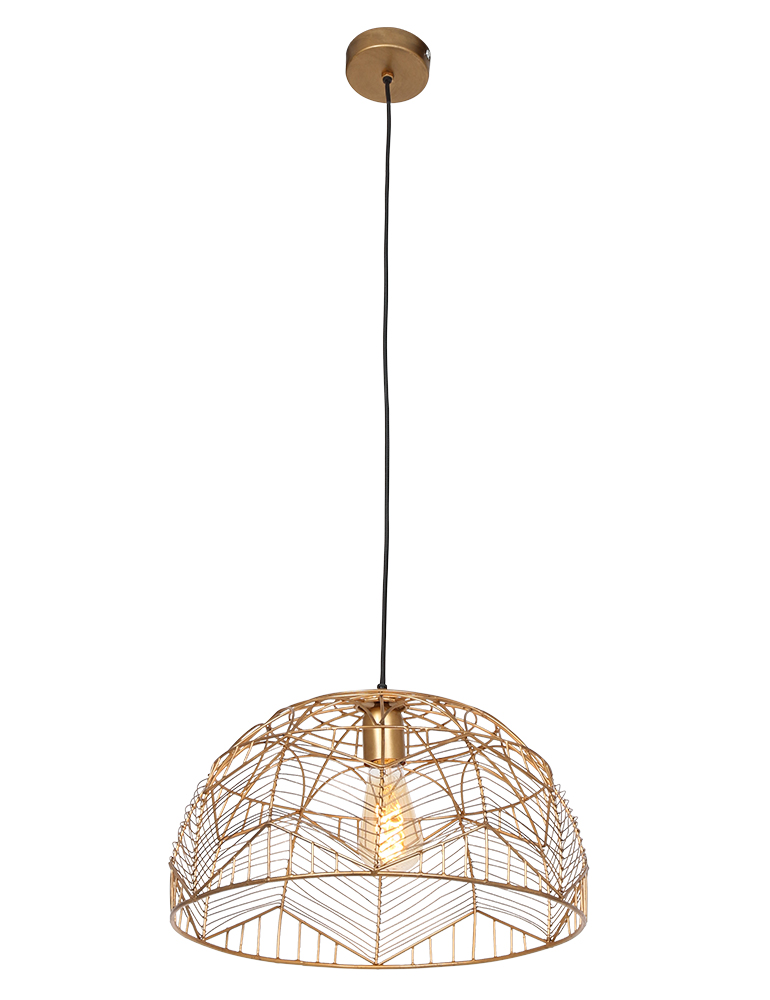 Suspension demi sphère en fil de fer Light & Living couleur or – Image 2