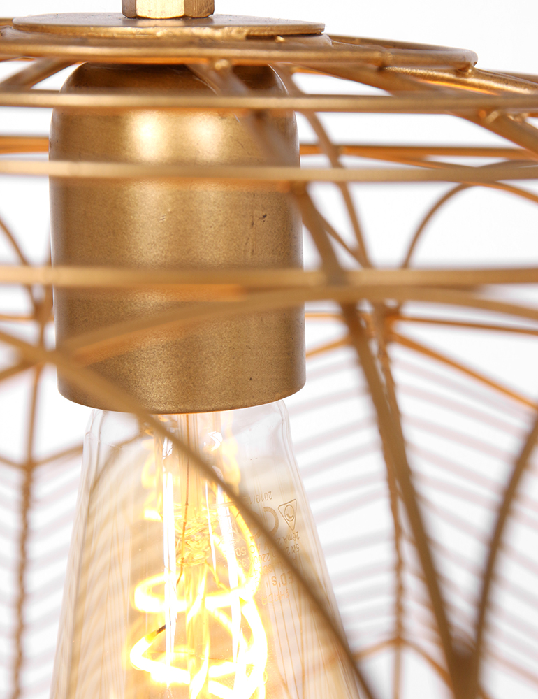 Suspension demi sphère en fil de fer Light & Living couleur or – Image 3