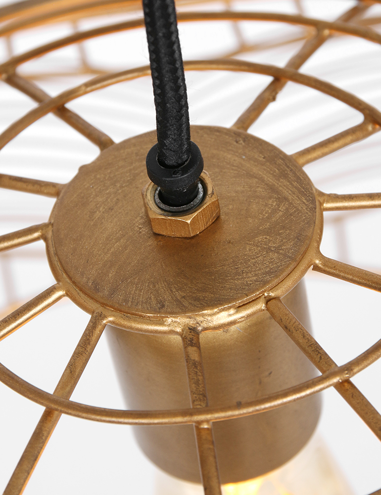 Suspension demi sphère en fil de fer Light & Living couleur or – Image 4