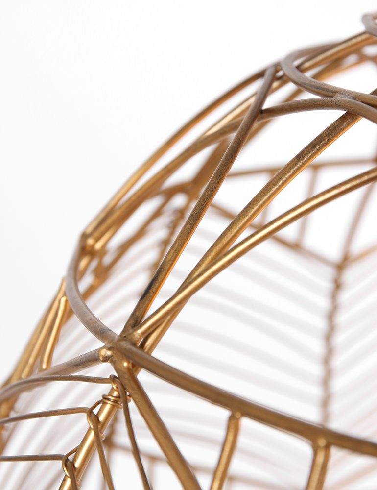 Suspension demi sphère en fil de fer Light & Living couleur or – Image 7