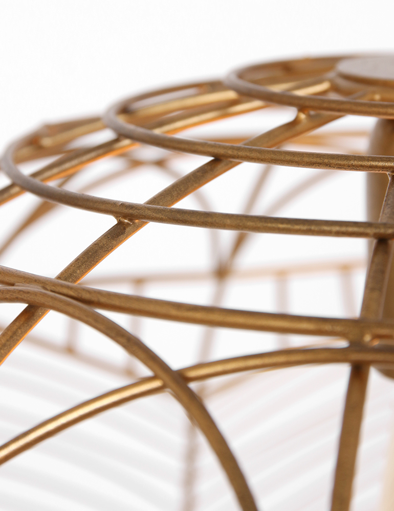 Suspension demi sphère en fil de fer Light & Living couleur or – Image 8