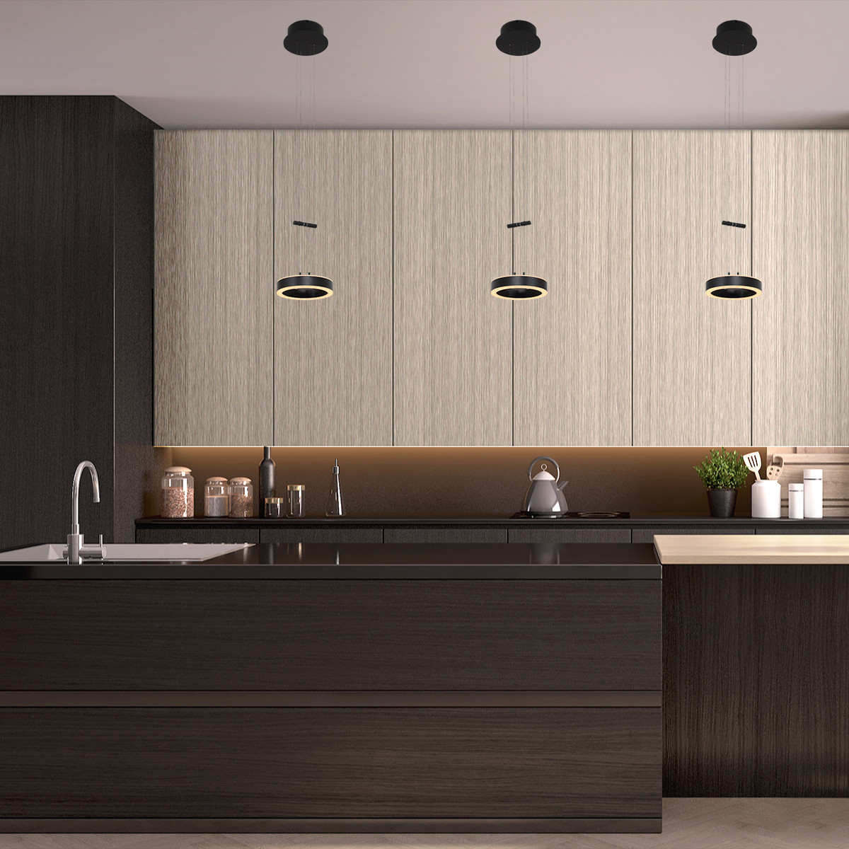 Suspension design circulaire noire Steinhauer Piola noir – Image 3