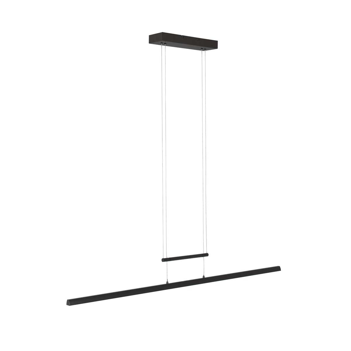 Suspension minimaliste noire avec plaque de verre Steinhauer Profilo – Image 10