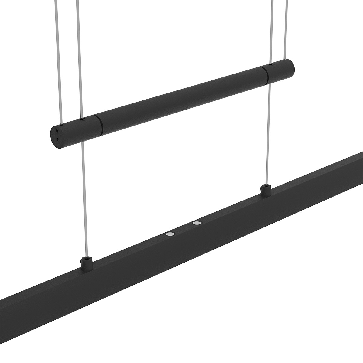 Suspension minimaliste noire avec plaque de verre Steinhauer Profilo – Image 13