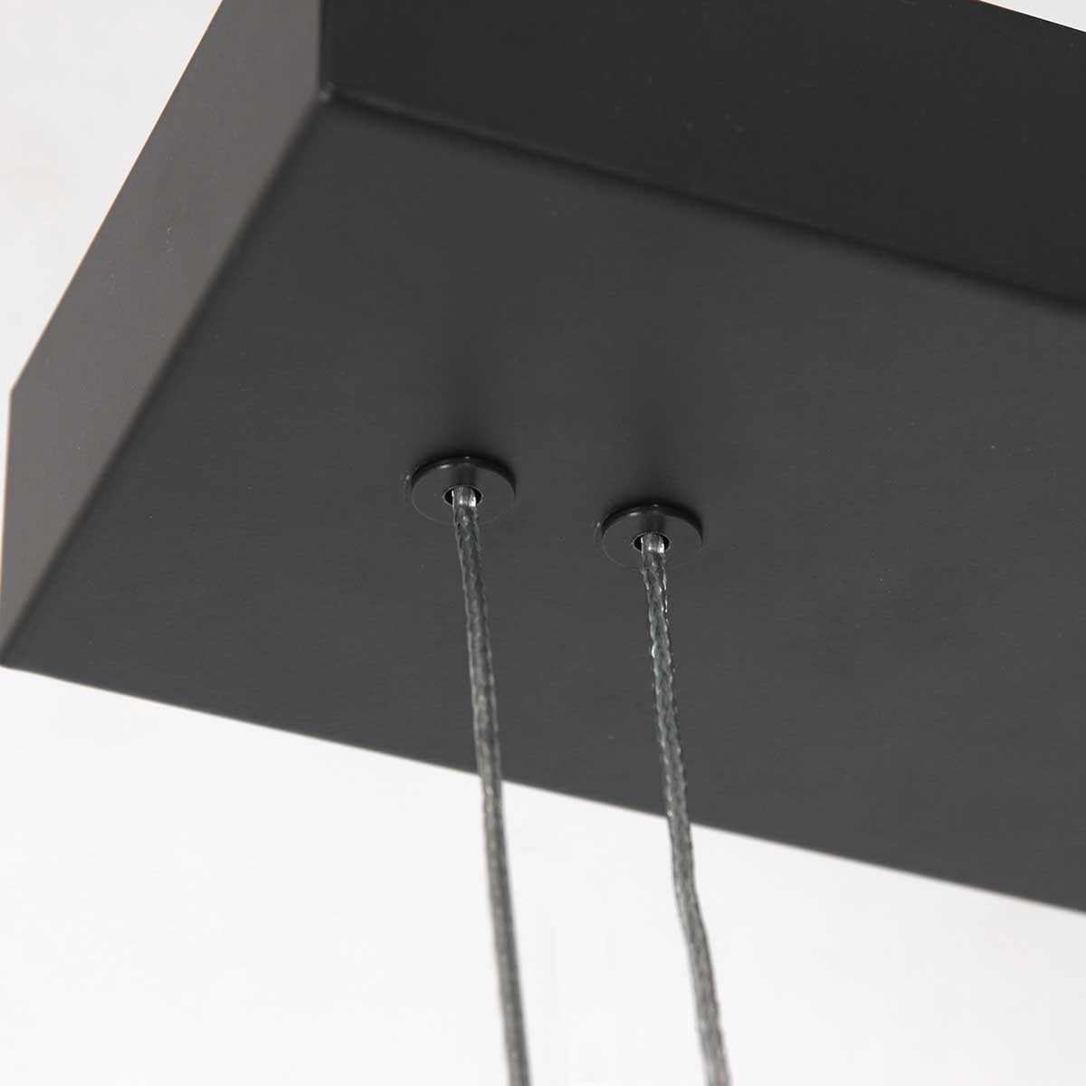 Suspension minimaliste noire avec plaque de verre Steinhauer Profilo – Image 15