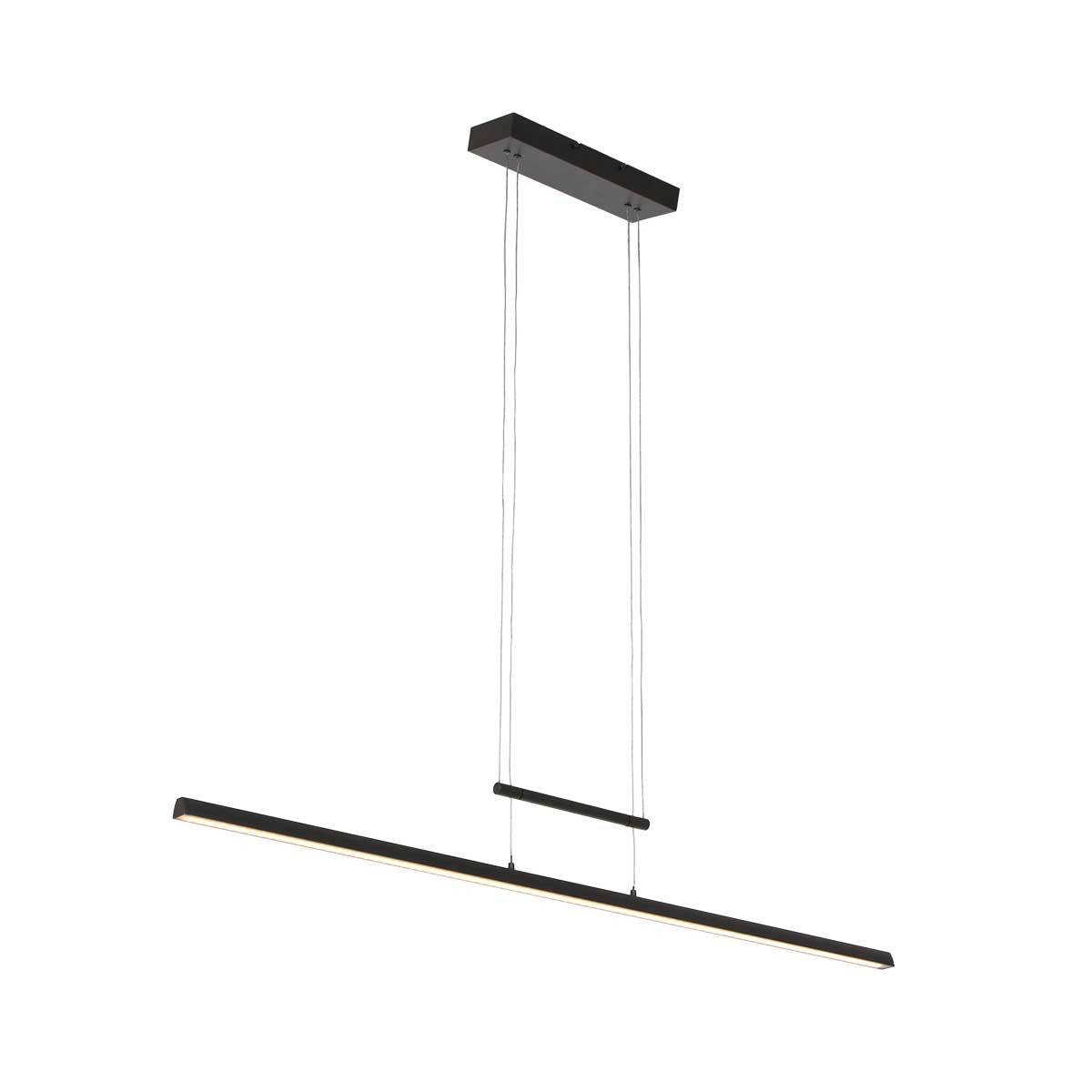 Suspension minimaliste noire avec plaque de verre Steinhauer Profilo – Image 2