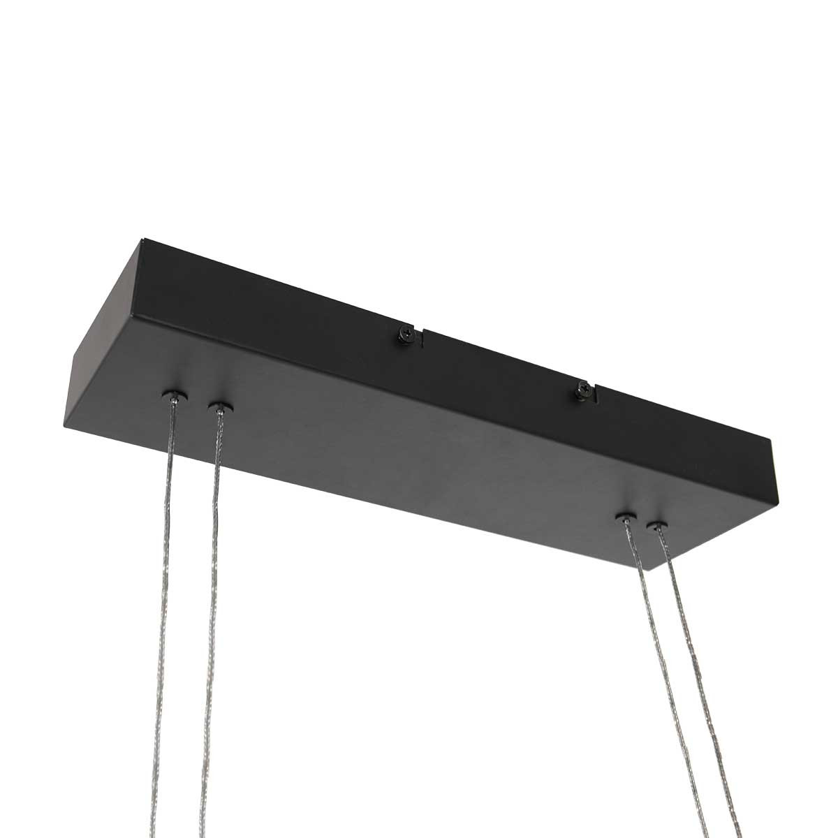 Suspension minimaliste noire avec plaque de verre Steinhauer Profilo – Image 5