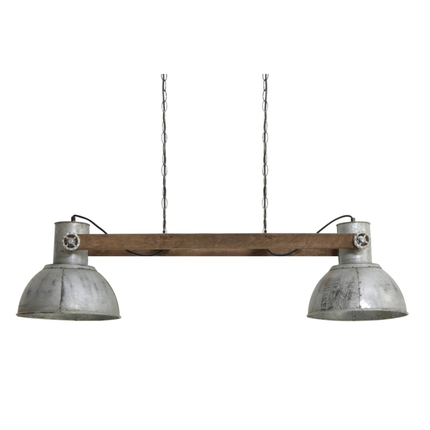 Suspension en argent rustique avec du bois Light & Living Elay – Image 2