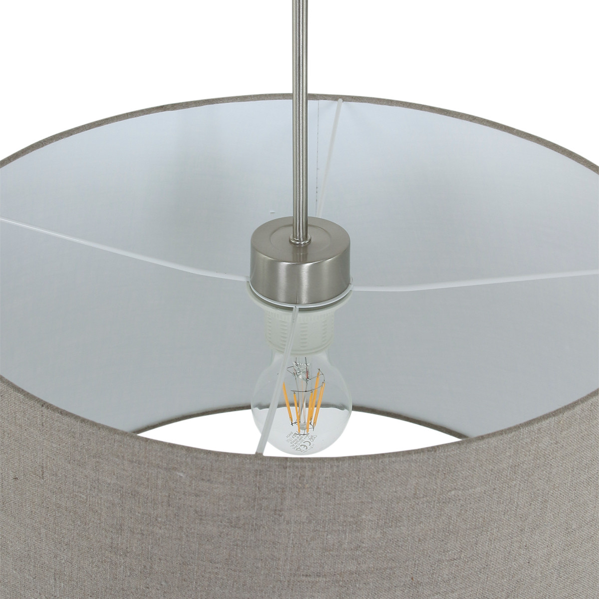 Suspension en lin gris classique Steinhauer Sparkled Light – Image 5