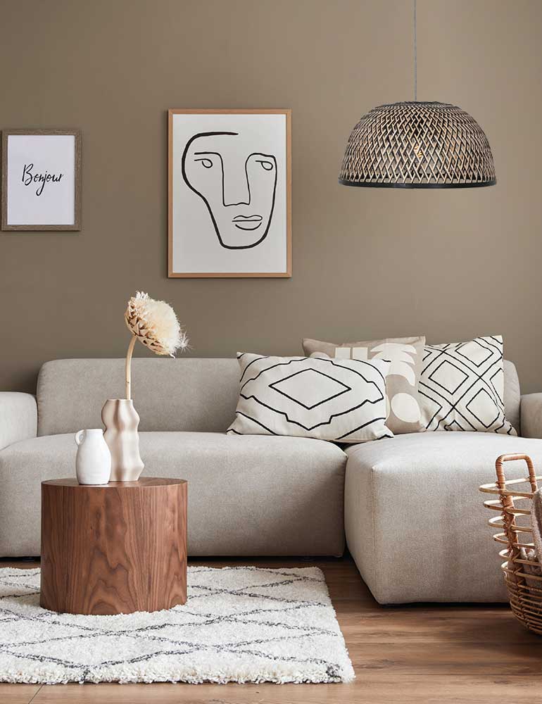 Suspension en osier design Anne Light & Home Maze hêtre – Image 3