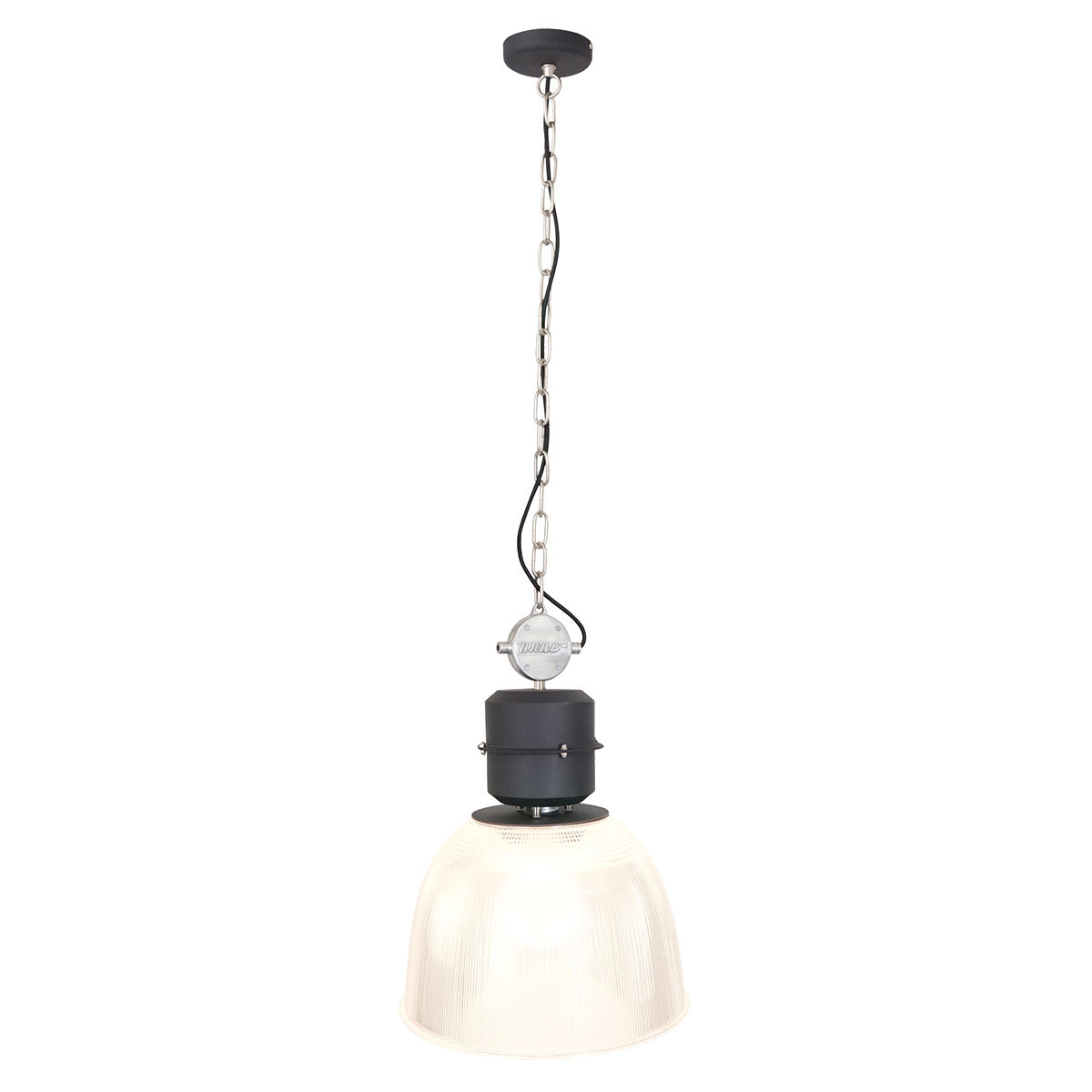 Suspension industrielle en métal noir Anne Light & Home Clearvoyant – Image 10