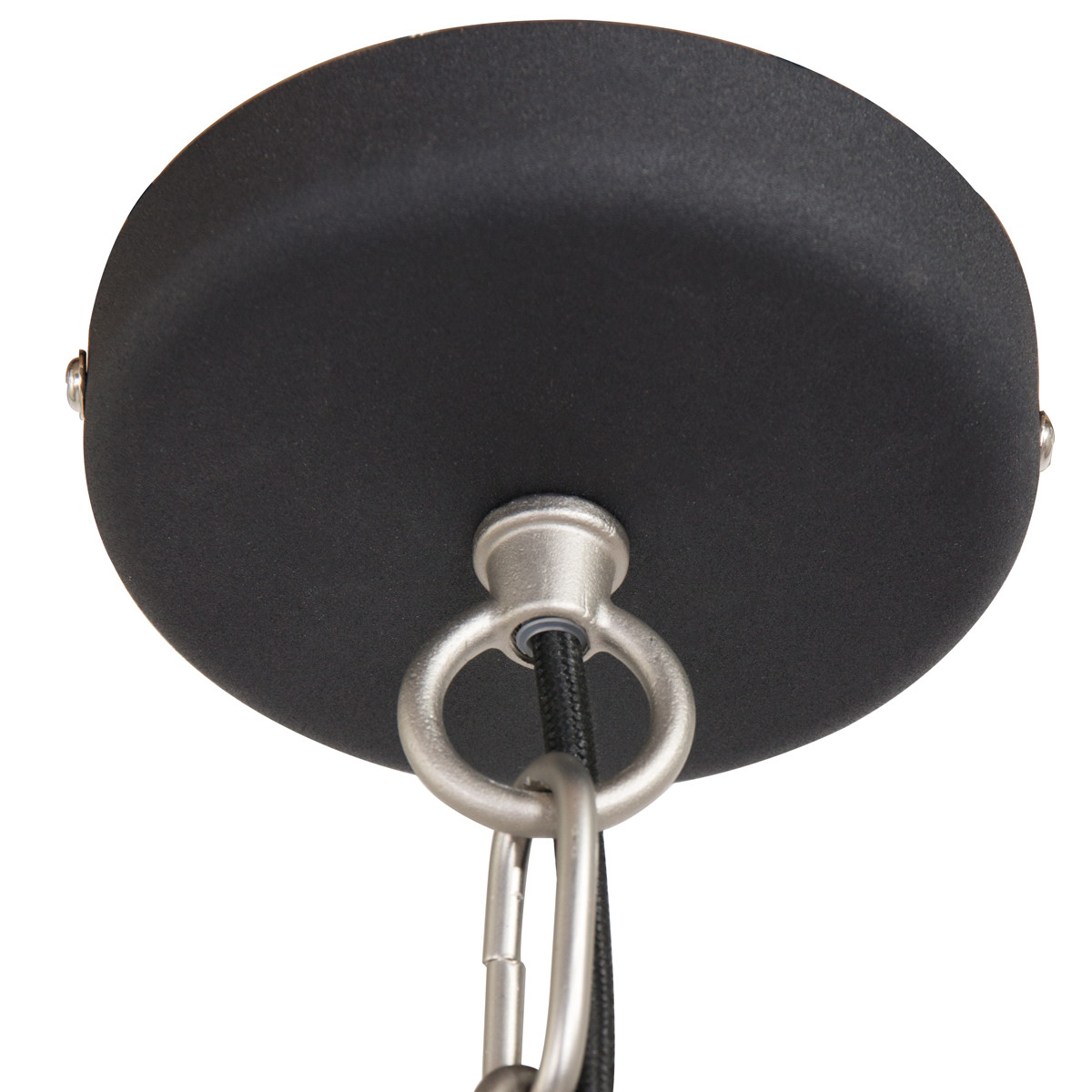 Suspension industrielle en métal noir Anne Light & Home Clearvoyant – Image 5