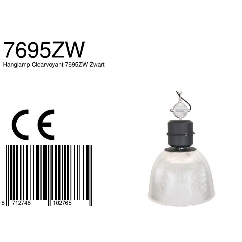 Suspension industrielle en métal noir Anne Light & Home Clearvoyant – Image 8