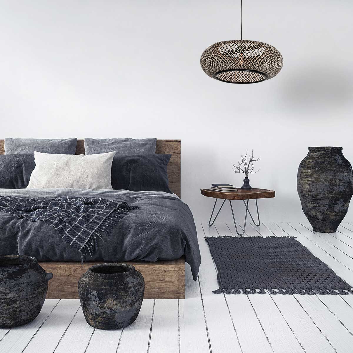 Suspension en rotin tressé Anne Lighting Sparkled Light – Image 3