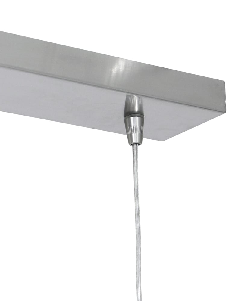 Suspension en verre fumé à trois lumières petite Steinhauer Lotus acier – Image 7