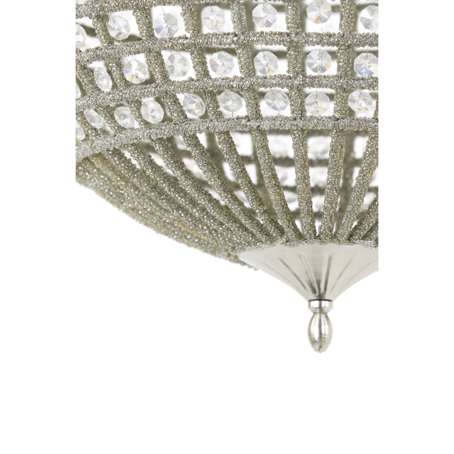 Suspension en verre fumé argenté orientale Light & Living Cheyenne – Image 3