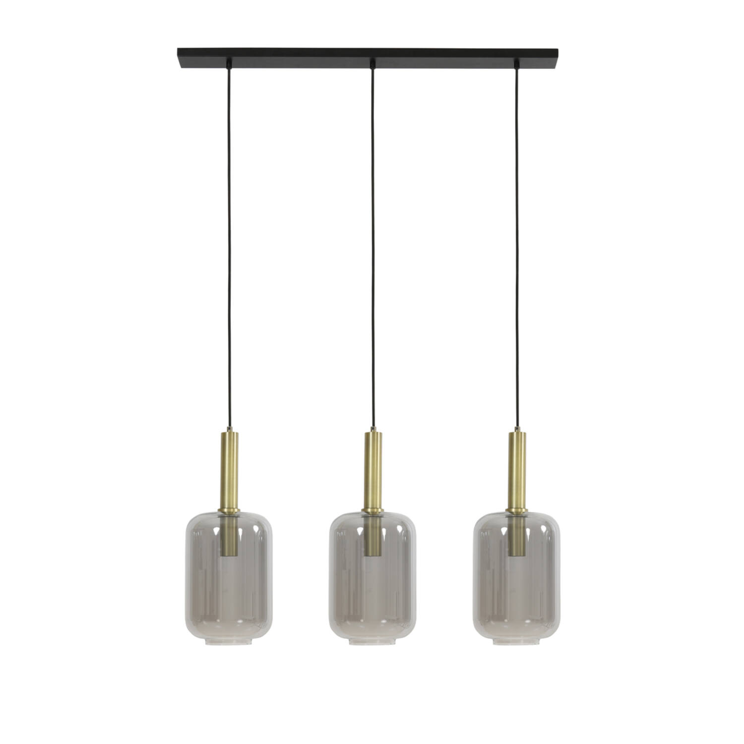 Suspension en verre fumé rétro Light & Living Lekar – Image 2