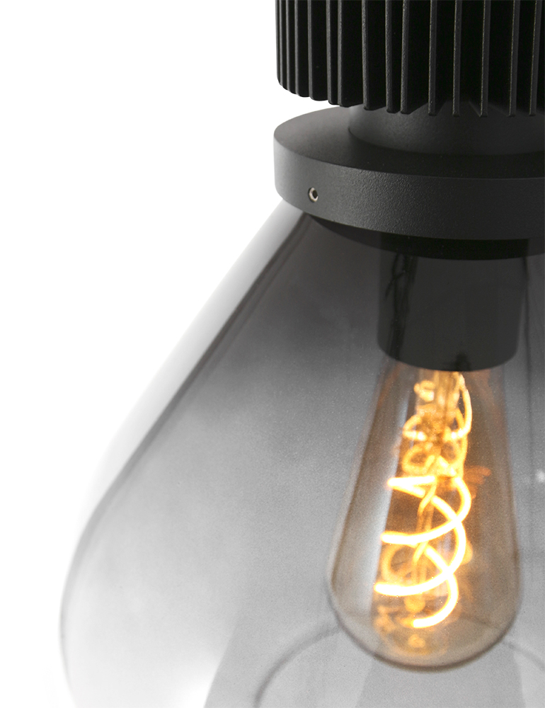 Suspension en verre fumé Steinhauer Flere noir – Image 3