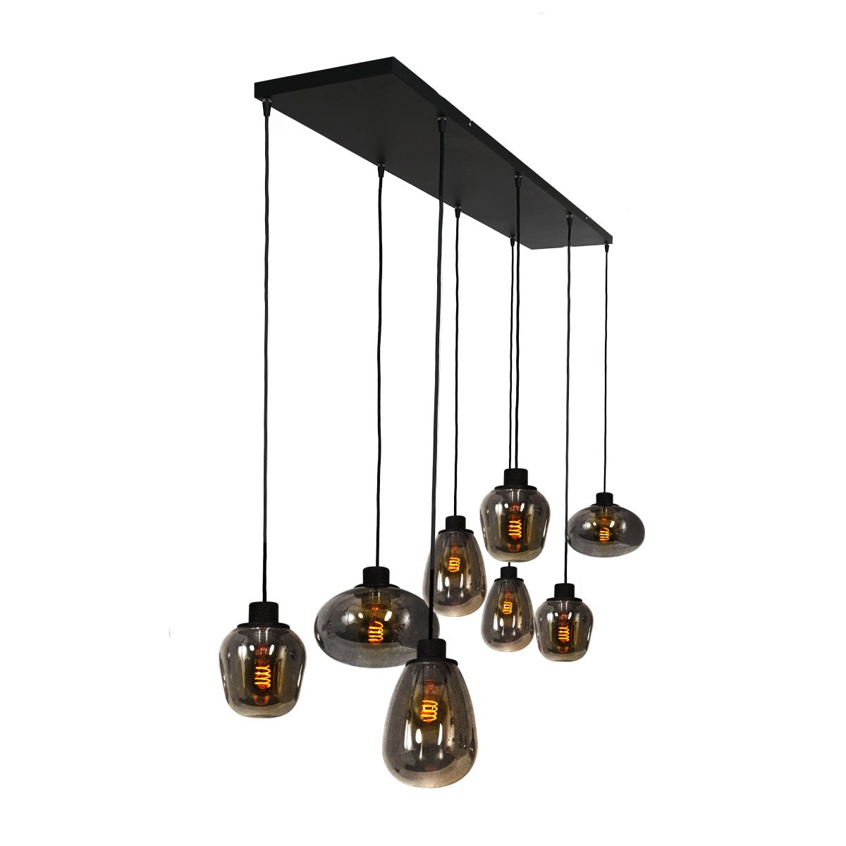 Suspension en verre fumé Steinhauer Reflexion noir – Image 15