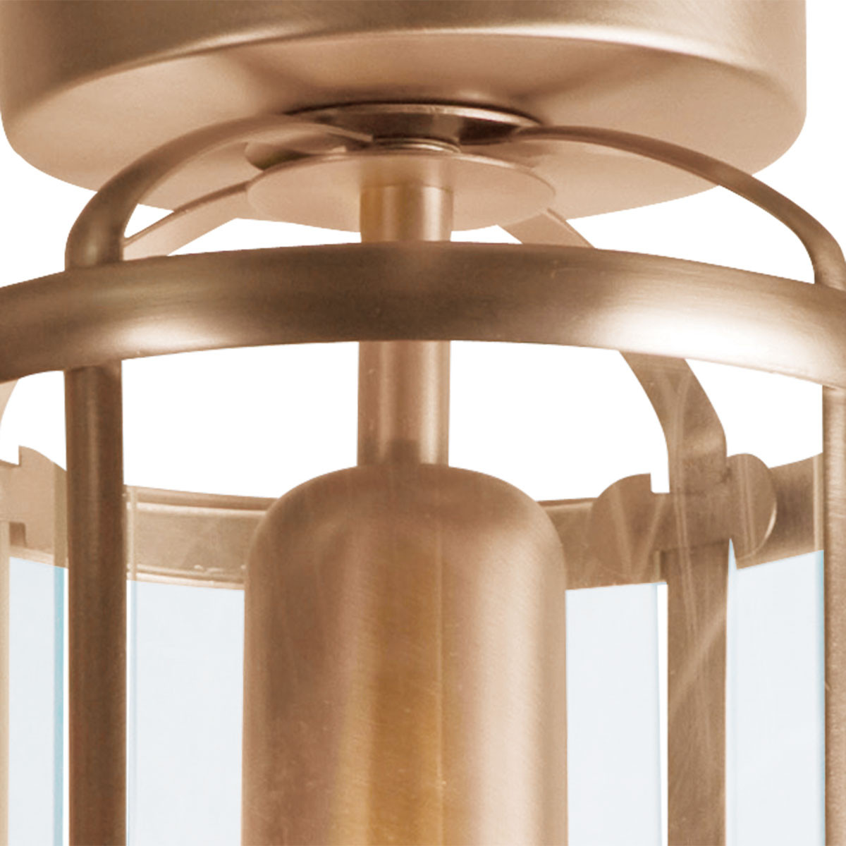 Suspension classique en bronze lanterne verre/métal Steinhauer Pimpernel – Image 4