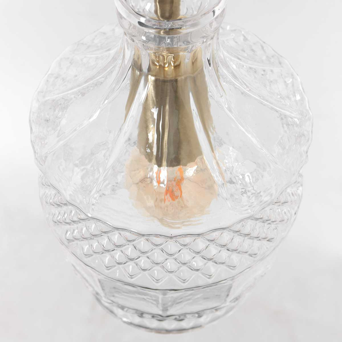 Suspension en verre / métal en forme de bouteille en laiton Mexlite Grazio Glass – Image 10