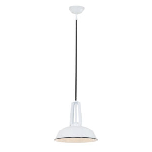 Alternative view of Suspension industrielle moderne Mexlite Luna blanc