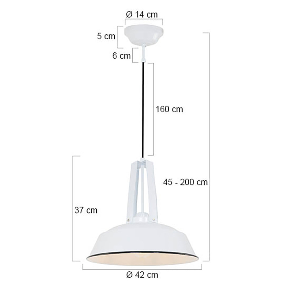 Suspension industrielle moderne Mexlite Luna blanc – Image 6